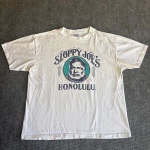 Vintage Hanes Sloppy Joes Honolulu Ernest Hemingway Graphic T-Shirt White XL